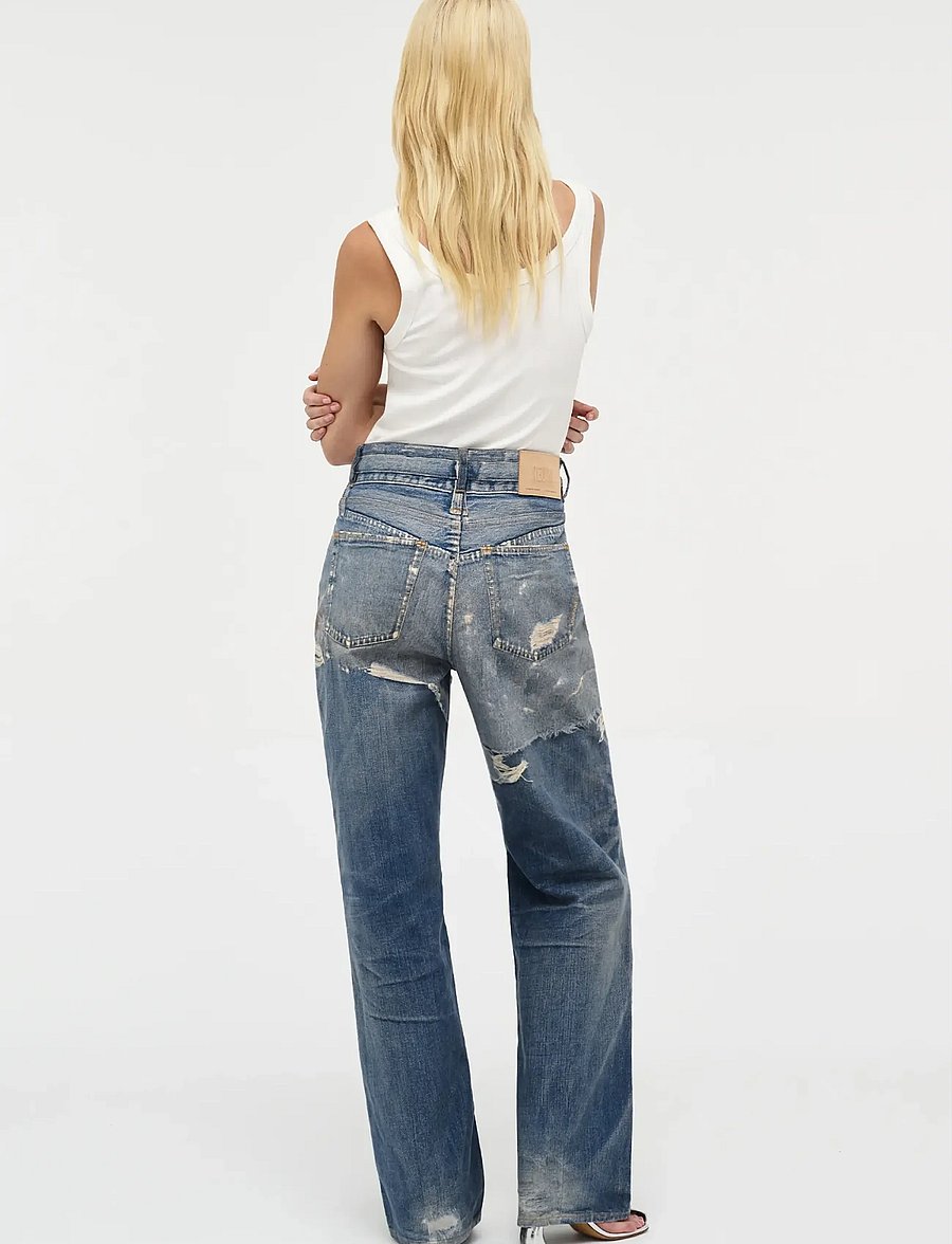 NEUW - COCO RELAXED DIGITAL SUMMERMID VINTAGE INDIGO - hosen mit weitem bein - blue - 4