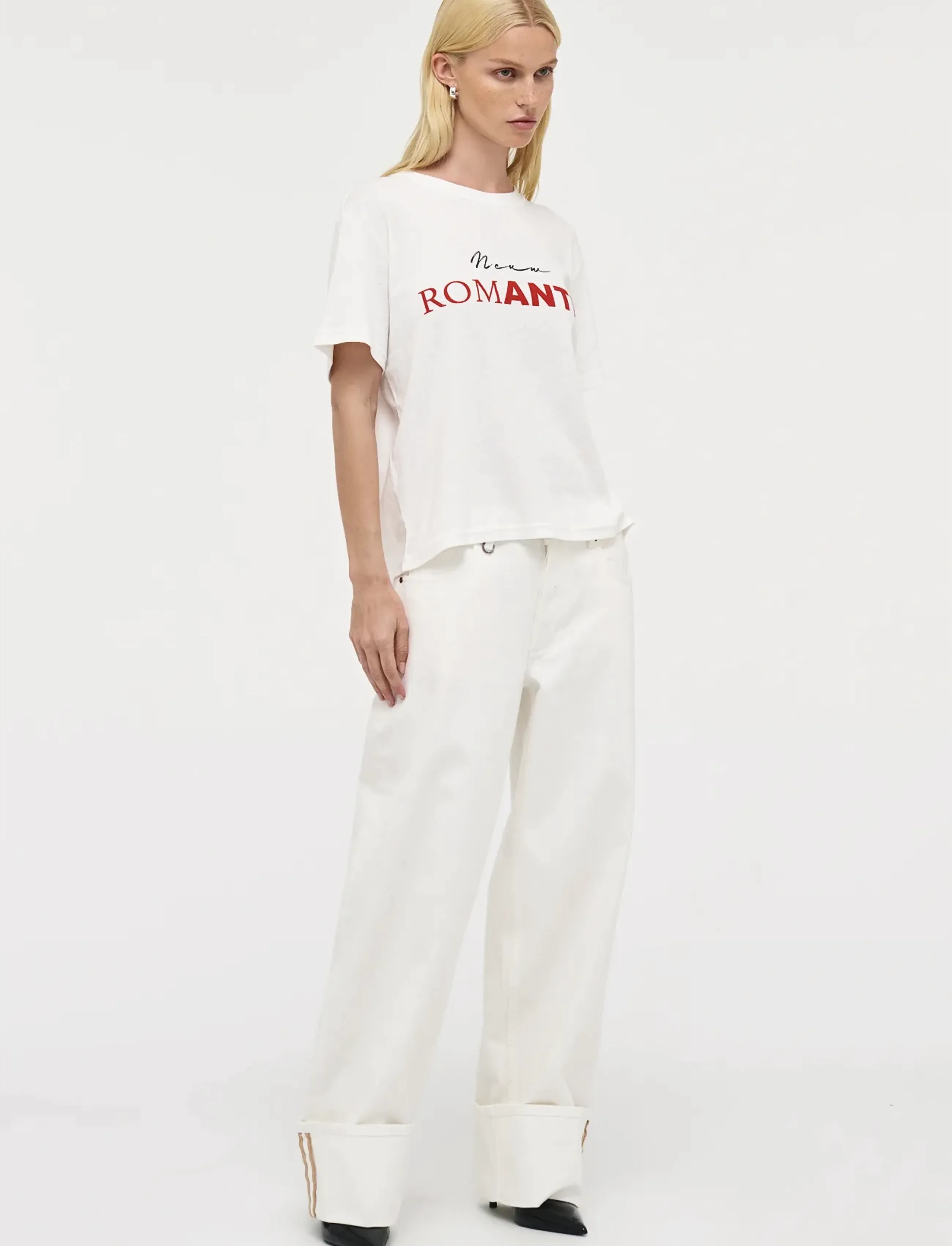 NEUW - NANCY BARREL WHITEWHITE - wide leg jeans - white - 3