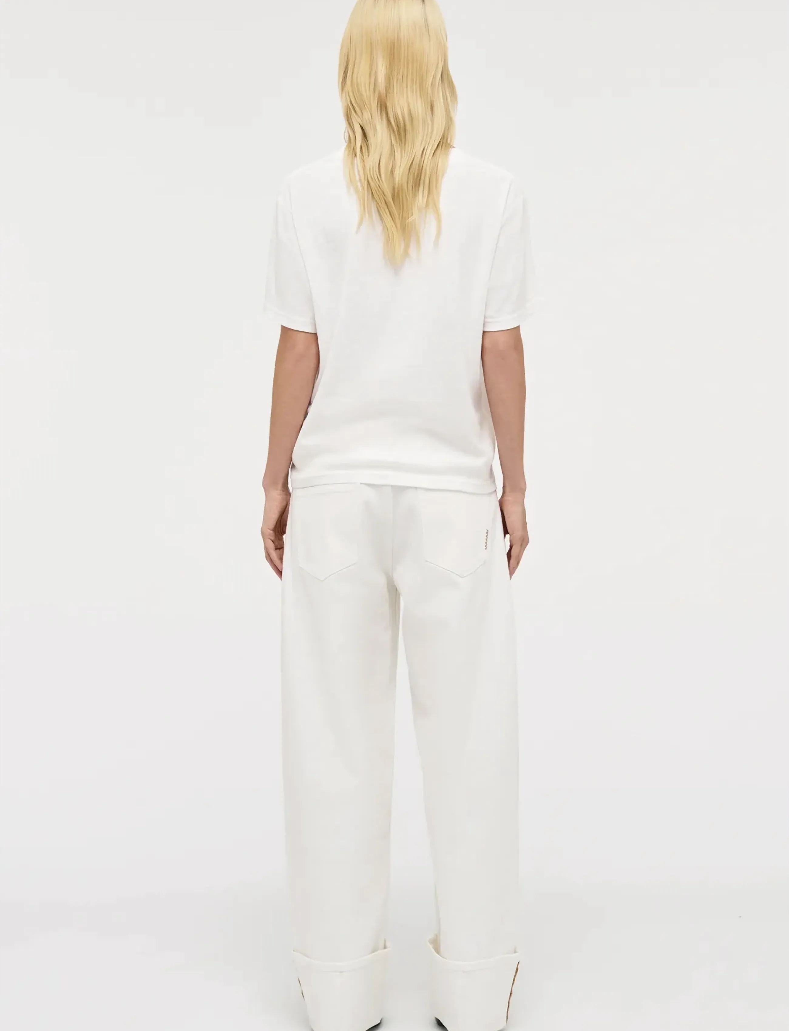 NEUW - NANCY BARREL WHITEWHITE - wide leg jeans - white - 4