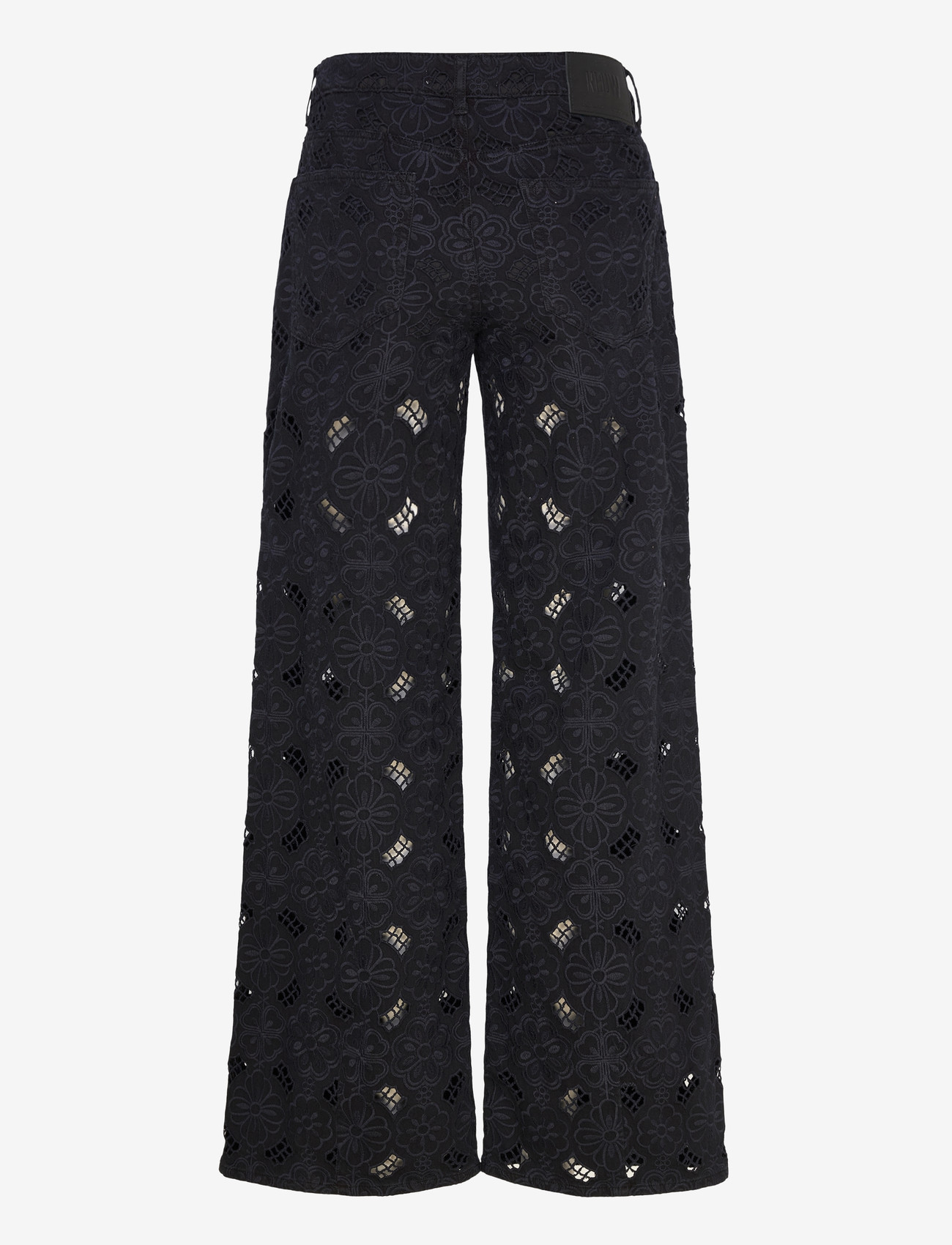 NEUW - EVA WIDE FIORE EMBROIDERYBLUE BLACK - brede jeans - black - 2