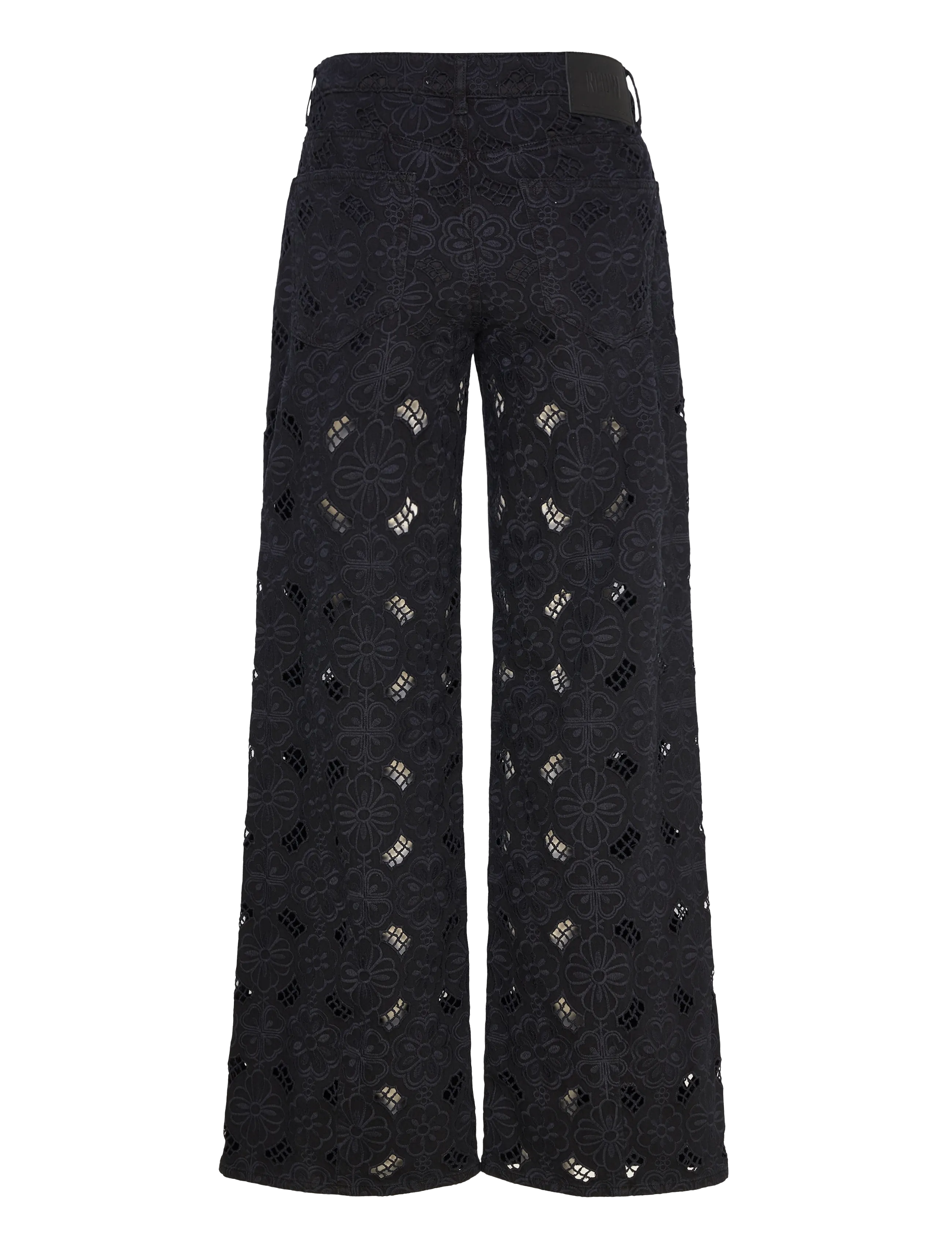 NEUW - EVA WIDE FIORE EMBROIDERYBLUE BLACK - brede jeans - black - 2