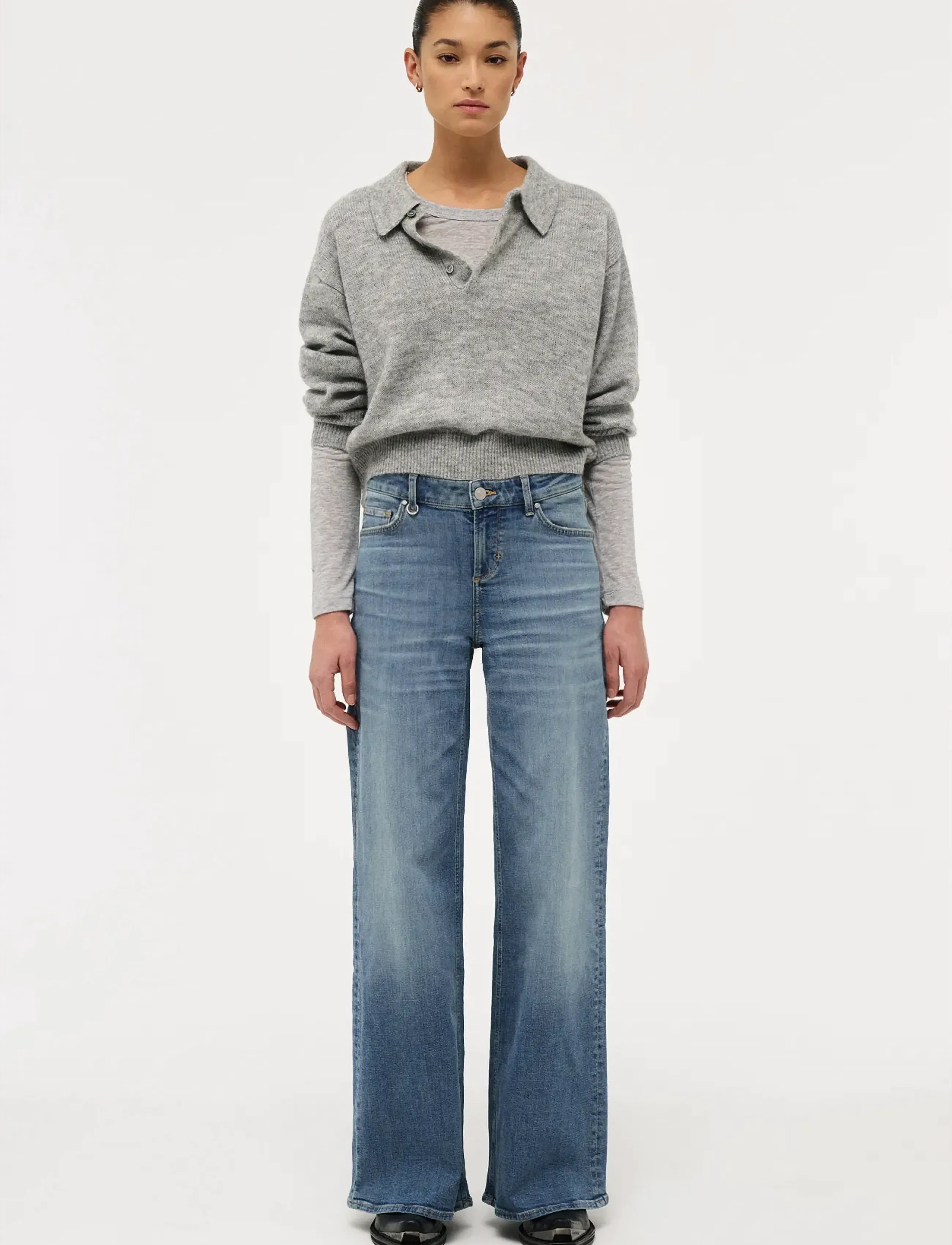 NEUW EVA LOW VIEW MID VINTAGE INDIGO - Kleding - BLUE / blue