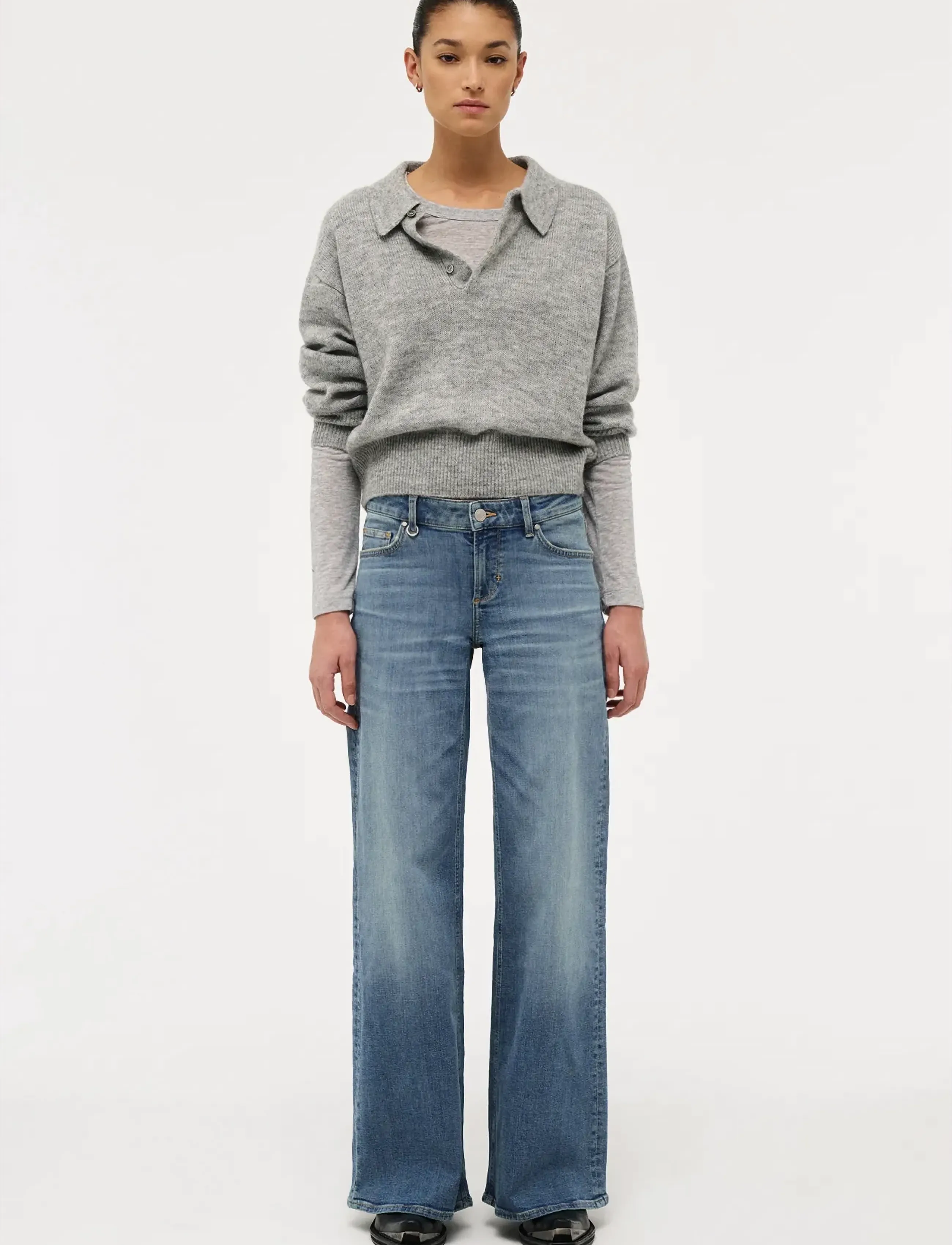 NEUW EVA LOW VIEW MID VINTAGE INDIGO - Transitional Layering - BLUE / blue