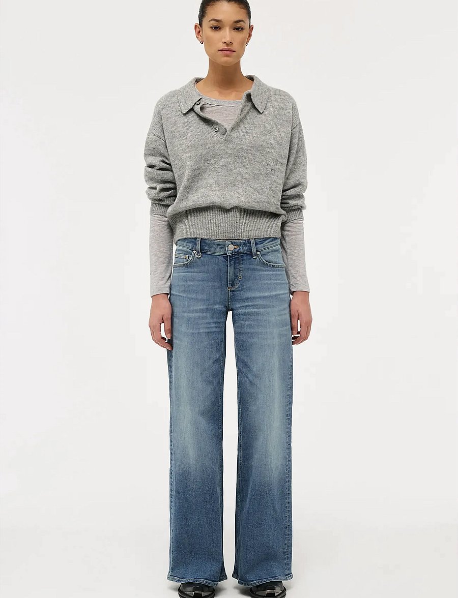 NEUW - EVA LOW VIEW MID VINTAGE INDIGO - schlaghosen - blue - 0