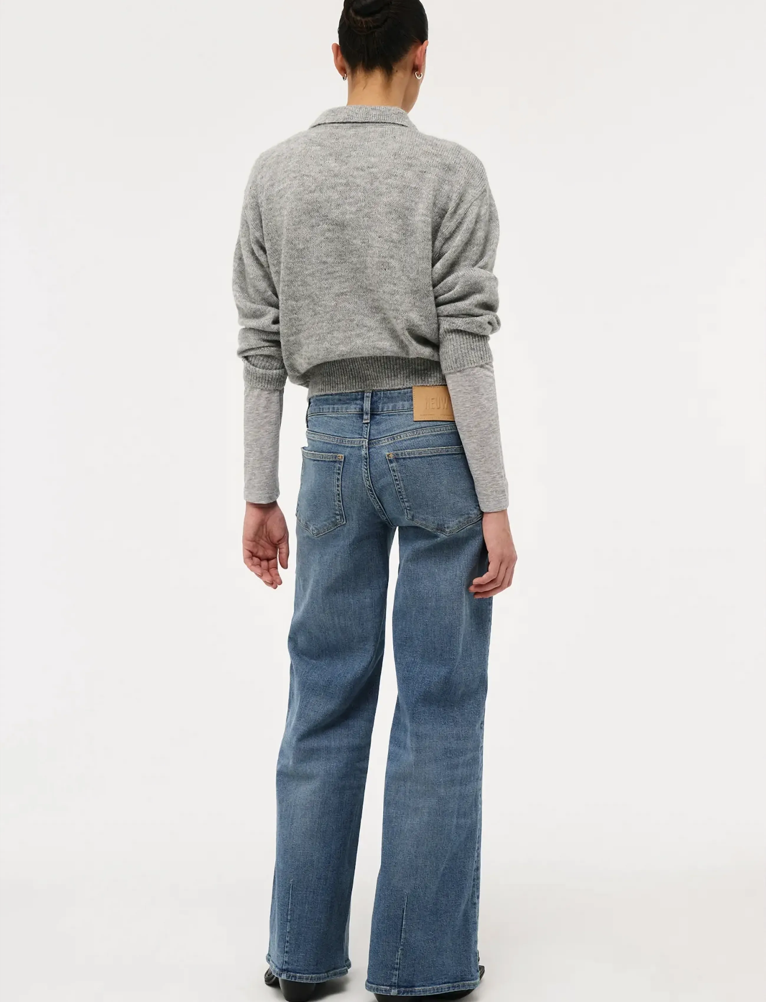 NEUW - EVA LOW VIEW MID VINTAGE INDIGO - jeans évasés - blue - 4