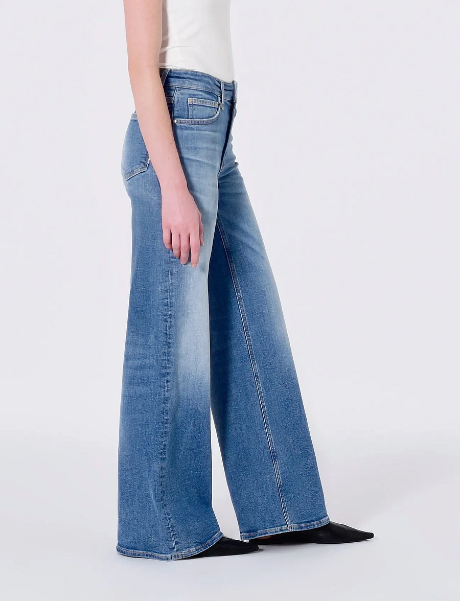 NEUW - EVA WIDE VIEWMID VINTAGE INDIGO - jeans évasés - blue - 3
