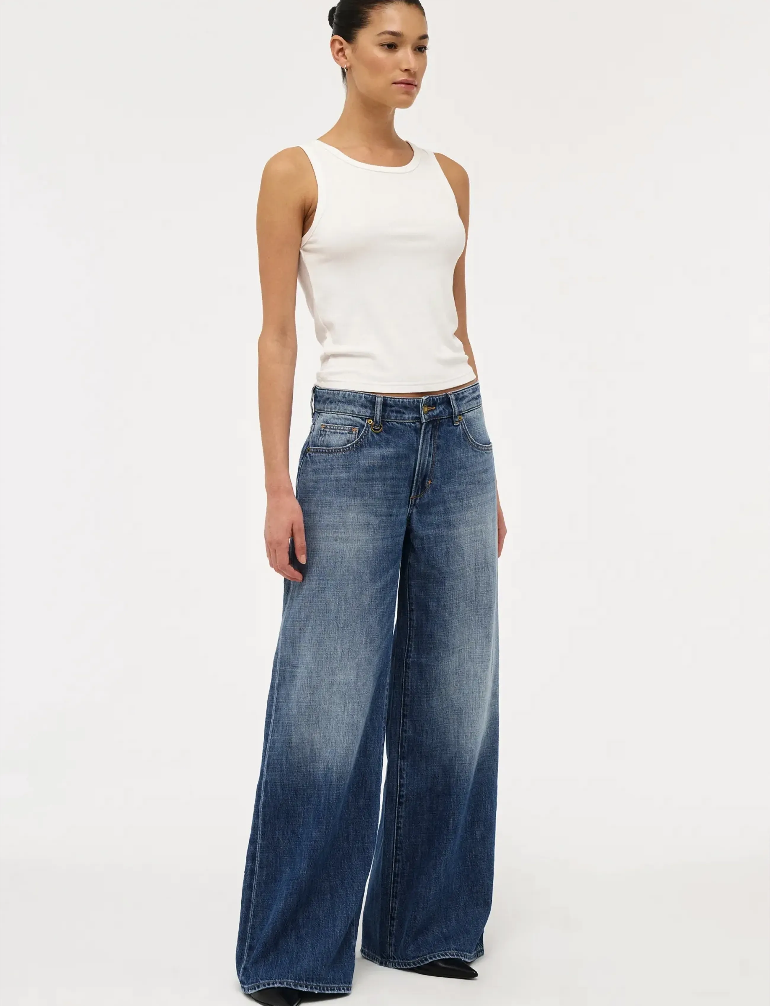 NEUW - MILLA WIDE TOULOUSEMID VINTAGE INDIGO - wide leg jeans - blue - 3