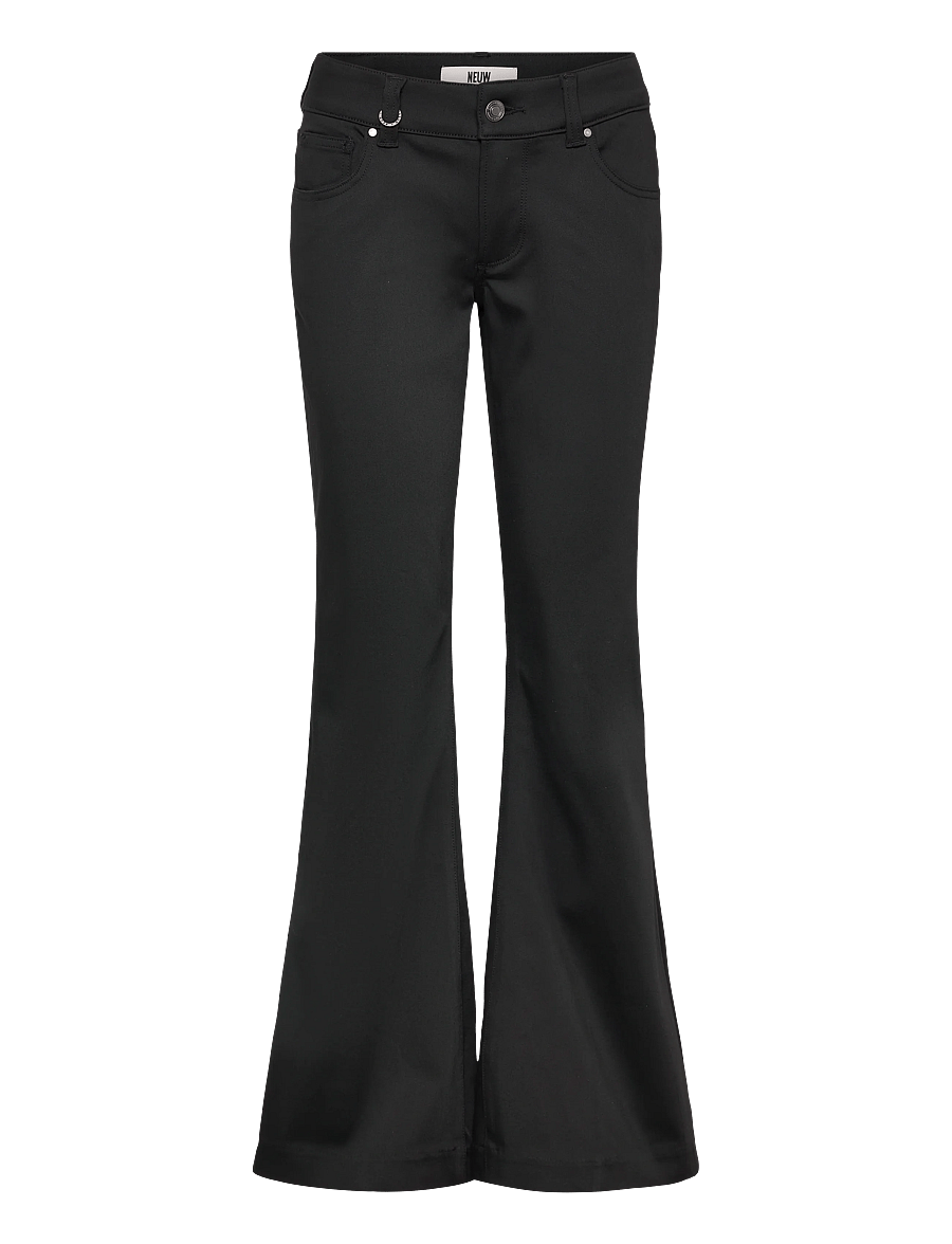 NEUW - HANNE BELL SCUBA BLACKBLACK - utsvängda jeans - black - 1
