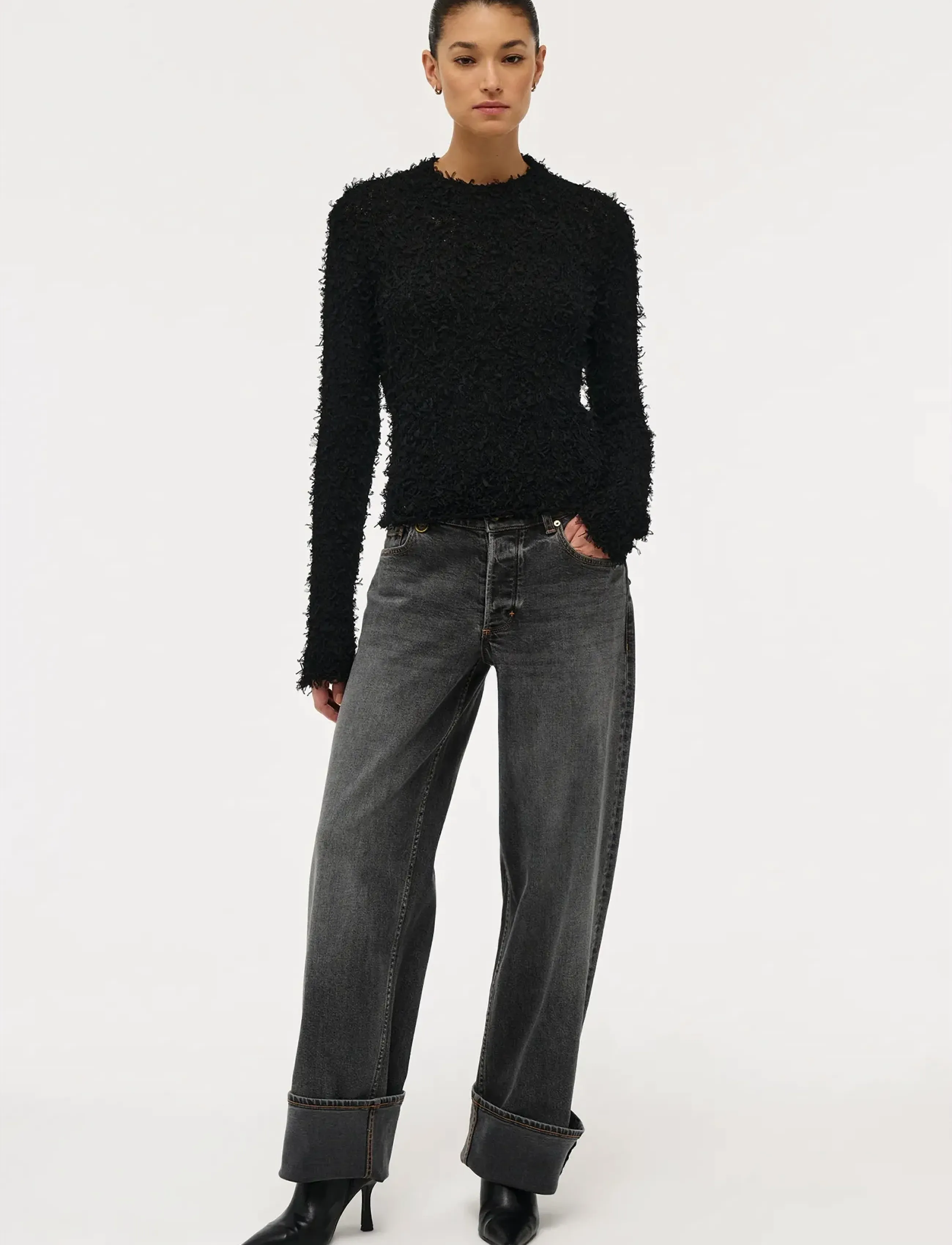 NEUW Nancy Barrel Night, 25, Grey, Jeans > Barrel Jeans, Dame