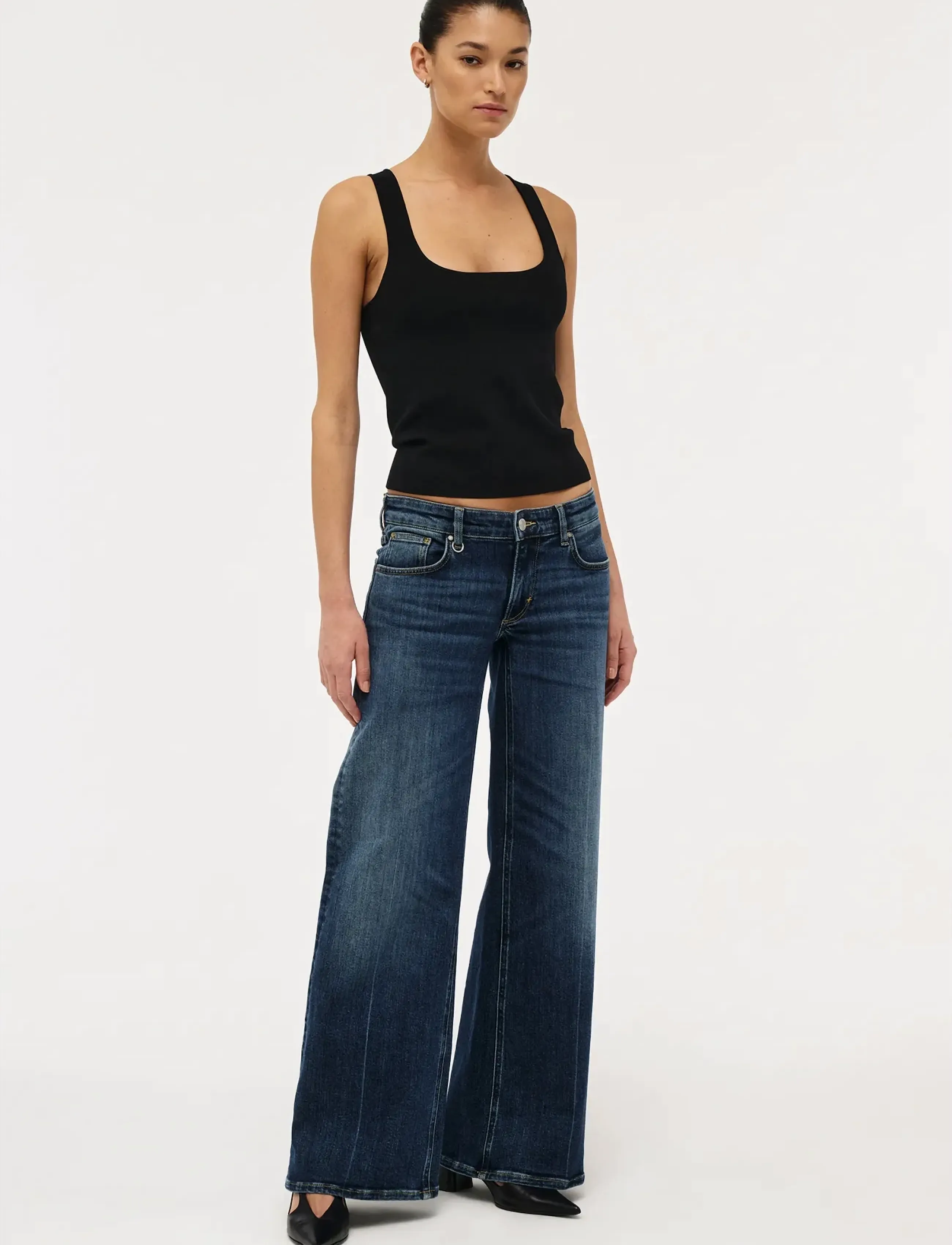 NEUW - EVA LOW MEMORIESMID VINTAGE INDIGO - brede jeans - blue - 3