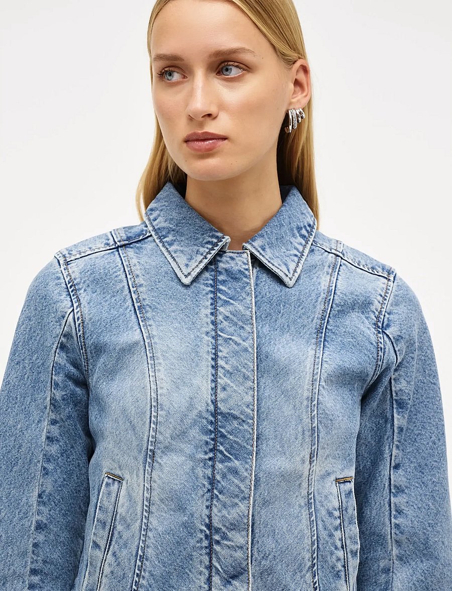 NEUW - BIAS CUT DENIM JACKETLIGHT VINTAGE INDIGO - blue - 0