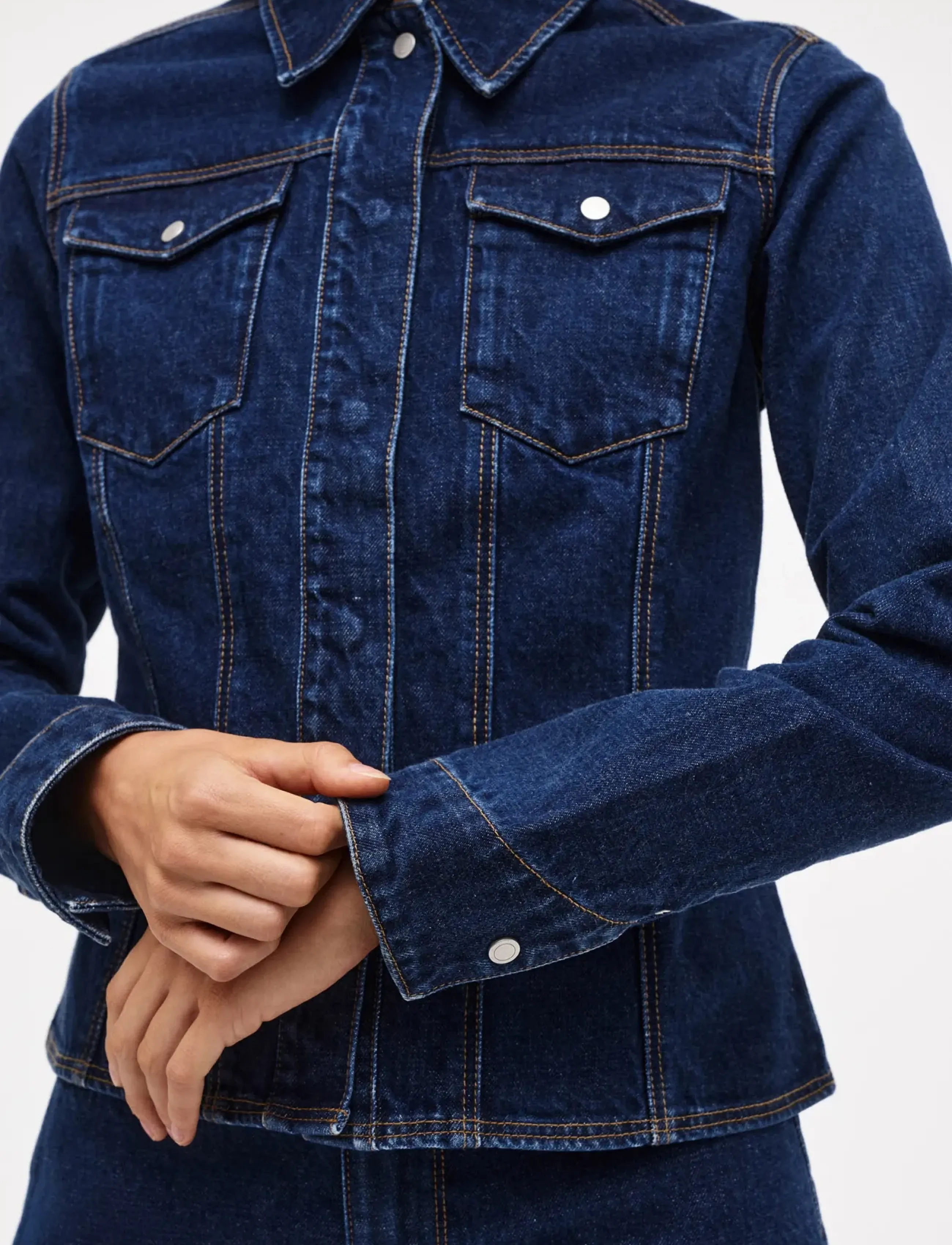 NEUW Stella Jacket Indradark Indigo, L, Jackets, Marineblau - Denim, Frauen