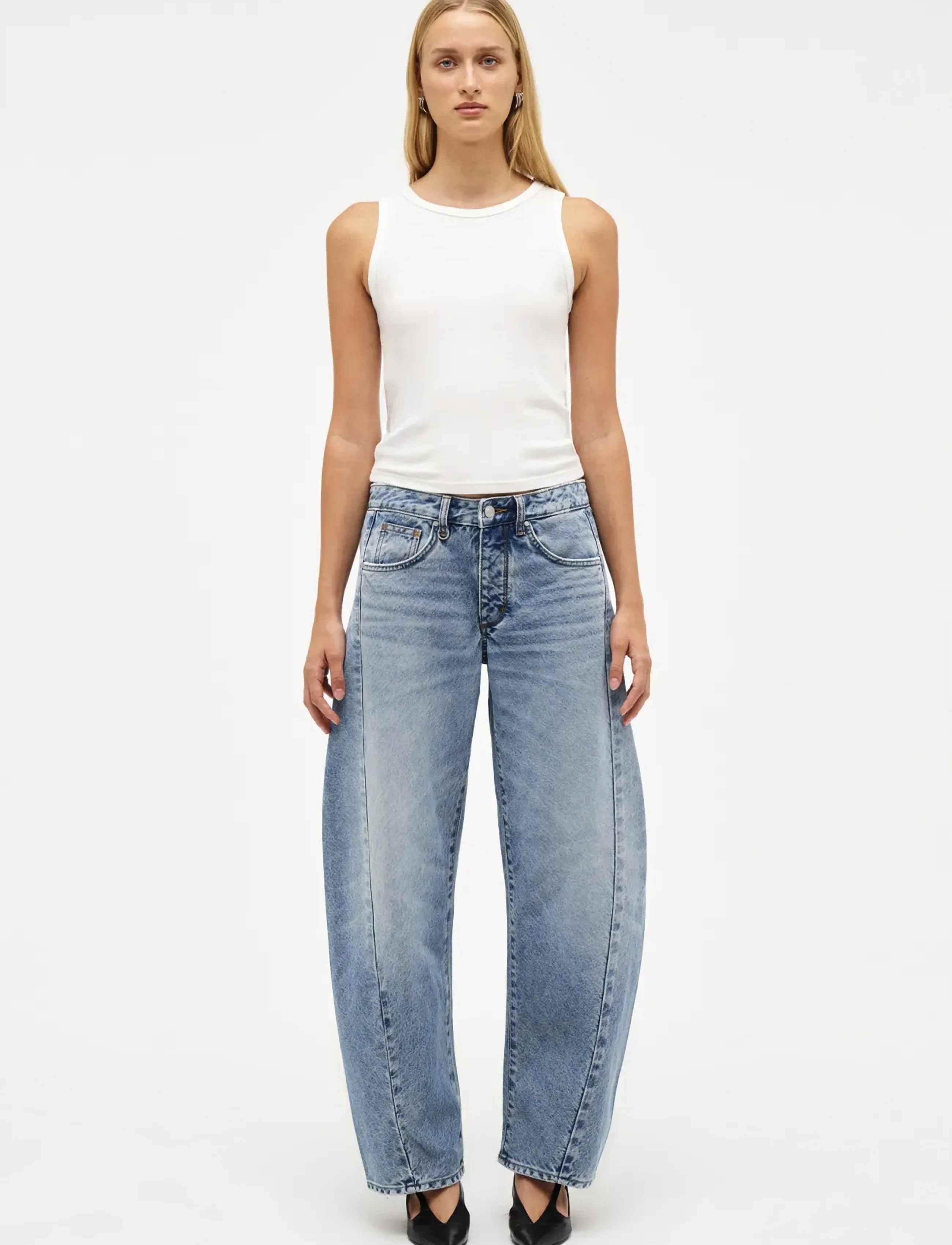 NEUW Nancy Barrel Biaslight Vintage Indigo, 30, Blue, Jeans > Barrel Jeans, Dame