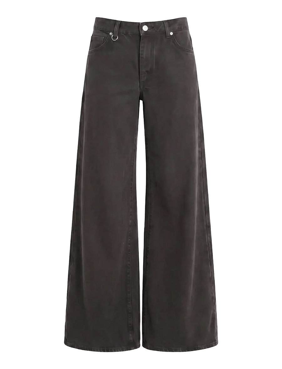 NEUW - MILLA WIDE BLACKOUTWASHED BLACK - laia säärega teksad - black - 1