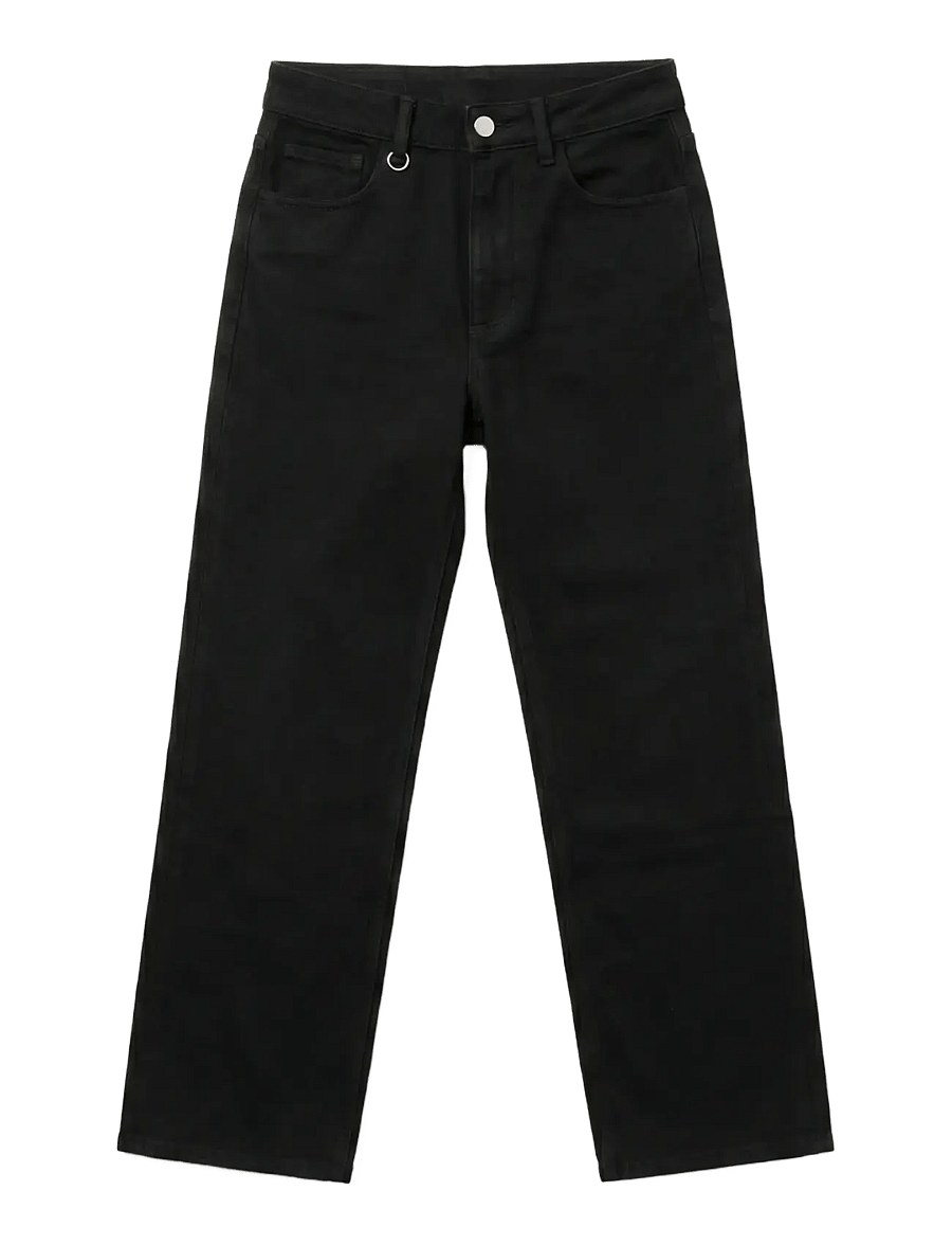 NEUW - EVA WIDE SOMBRESHARP BLACK - wide leg jeans - black - 1
