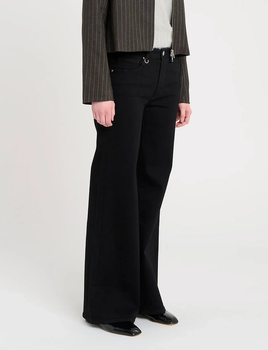 NEUW - EVA WIDE SOMBRESHARP BLACK - hosen mit weitem bein - black - 3