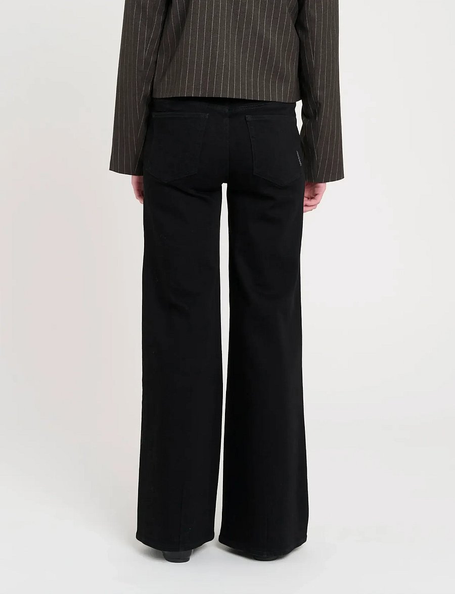 NEUW - EVA WIDE SOMBRESHARP BLACK - wide leg jeans - black - 4