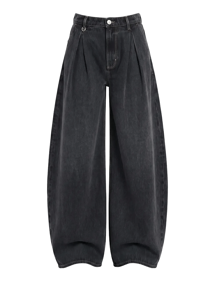 NEUW - MIMI SUPER BARREL COSMOSWASHED BLACK - barrel jeans - black - 1