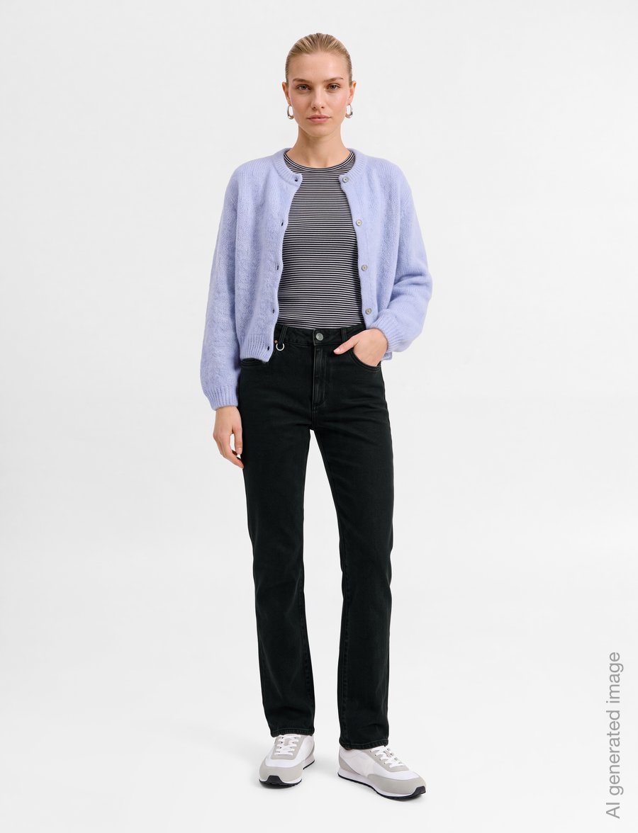 NEUW - FREJA STRAIGHT SEOUL BLACK STONE - gerade jeans - black - 0