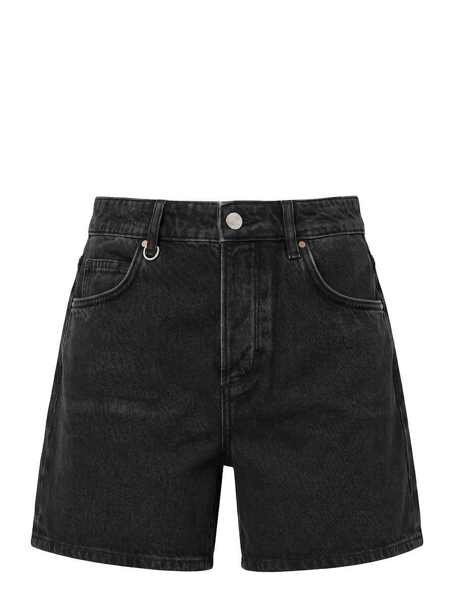 NEUW - EVA SHORT FRENCH BLACKWASHED BLACK - lühikesed teksapüksid - black - 1