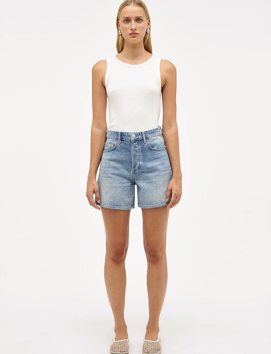NEUW - EVA SHORT ENVISAGEMID VINTAGE INDIGO - jeansshorts - blue - 0