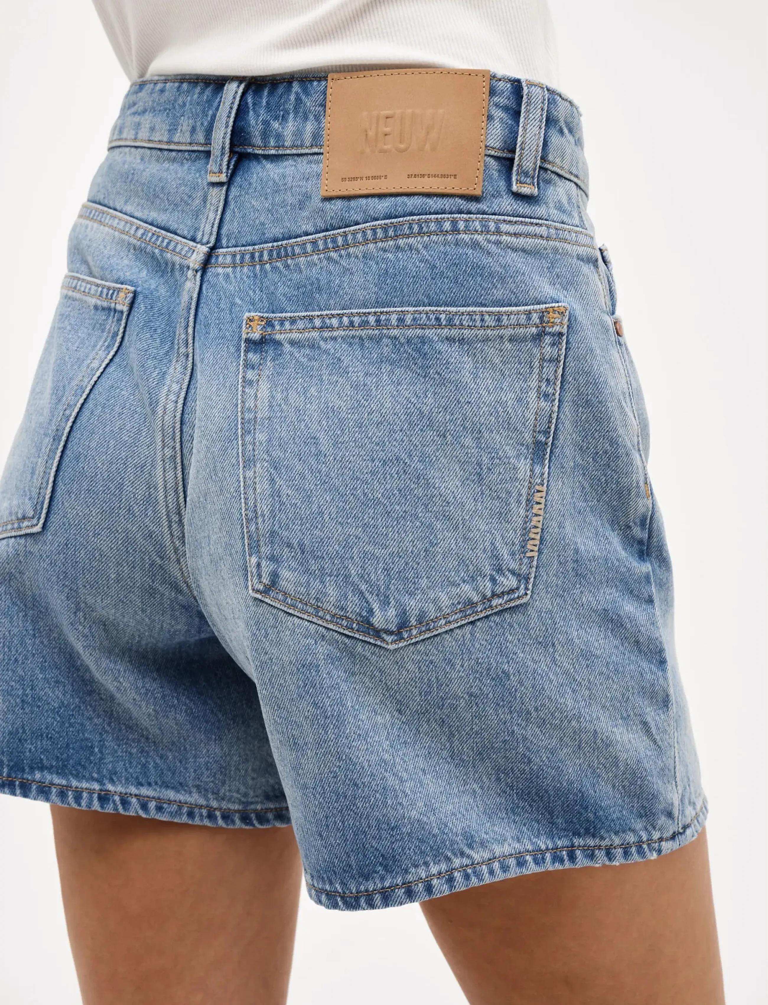 NEUW - EVA SHORT ENVISAGEMID VINTAGE INDIGO - jorts - blue - 3