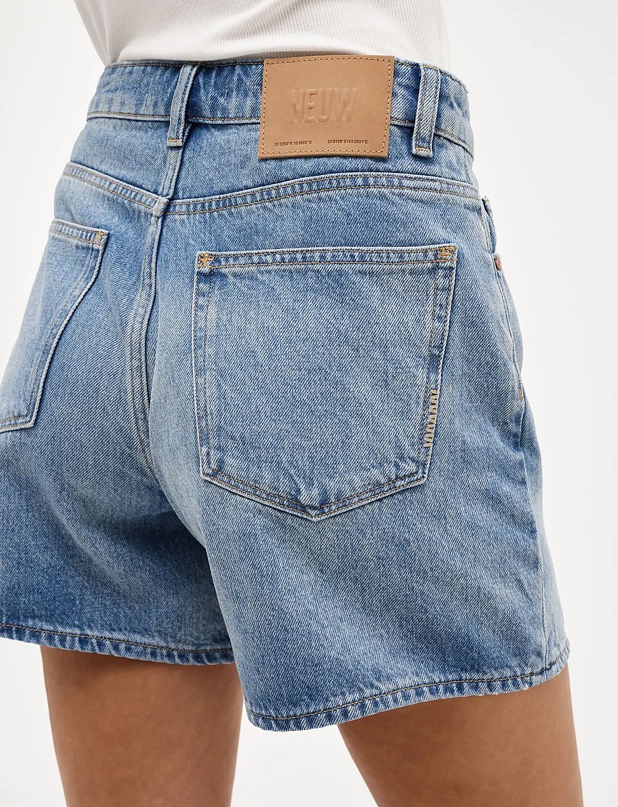 NEUW - EVA SHORT ENVISAGEMID VINTAGE INDIGO - jeansshorts - blue - 3