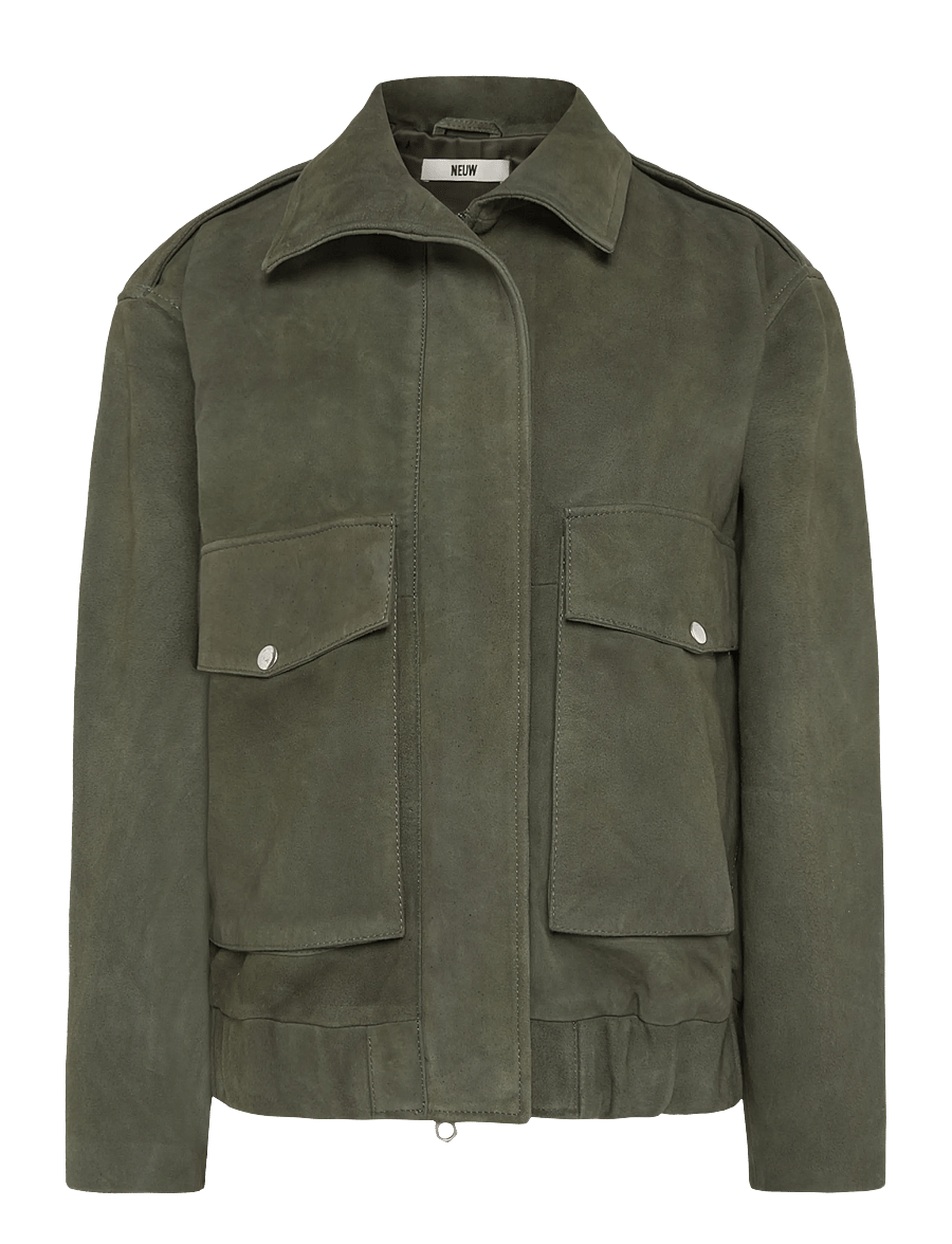 NEUW - SCENE SUEDE JACKETOLIVE - utility-jakid - green - 1