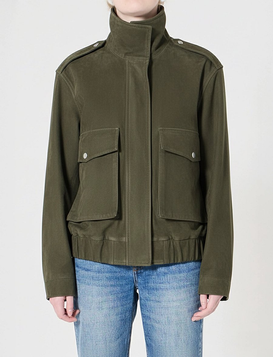 NEUW - SCENE SUEDE JACKETOLIVE - utility-jakid - green - 0