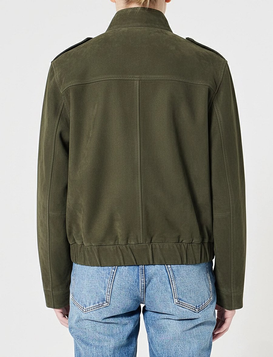NEUW - SCENE SUEDE JACKETOLIVE - utility-jakid - green - 3