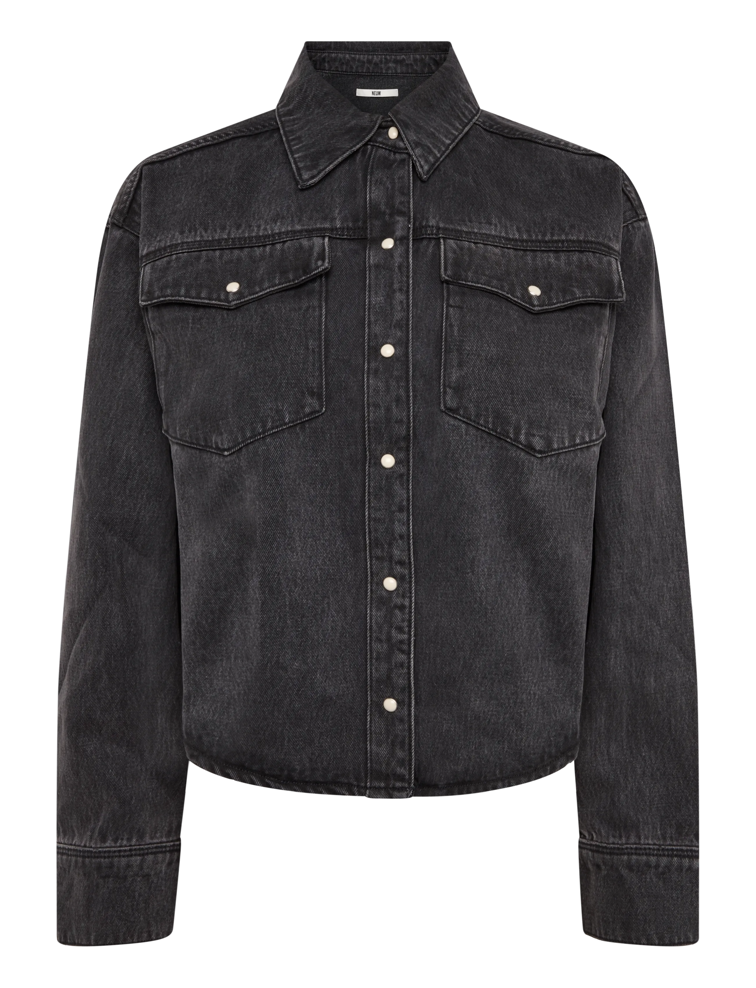 NEUW BLACKOUT SHACKET WASHED BLACK - Jacken & Mäntel - BLACK / black