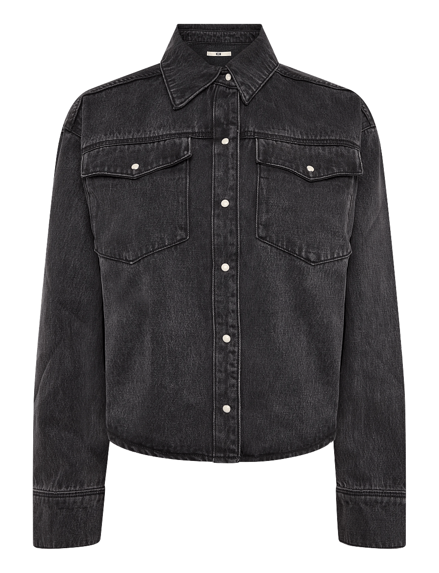 NEUW - BLACKOUT SHACKET WASHED BLACK - jeansjacken - black - 0