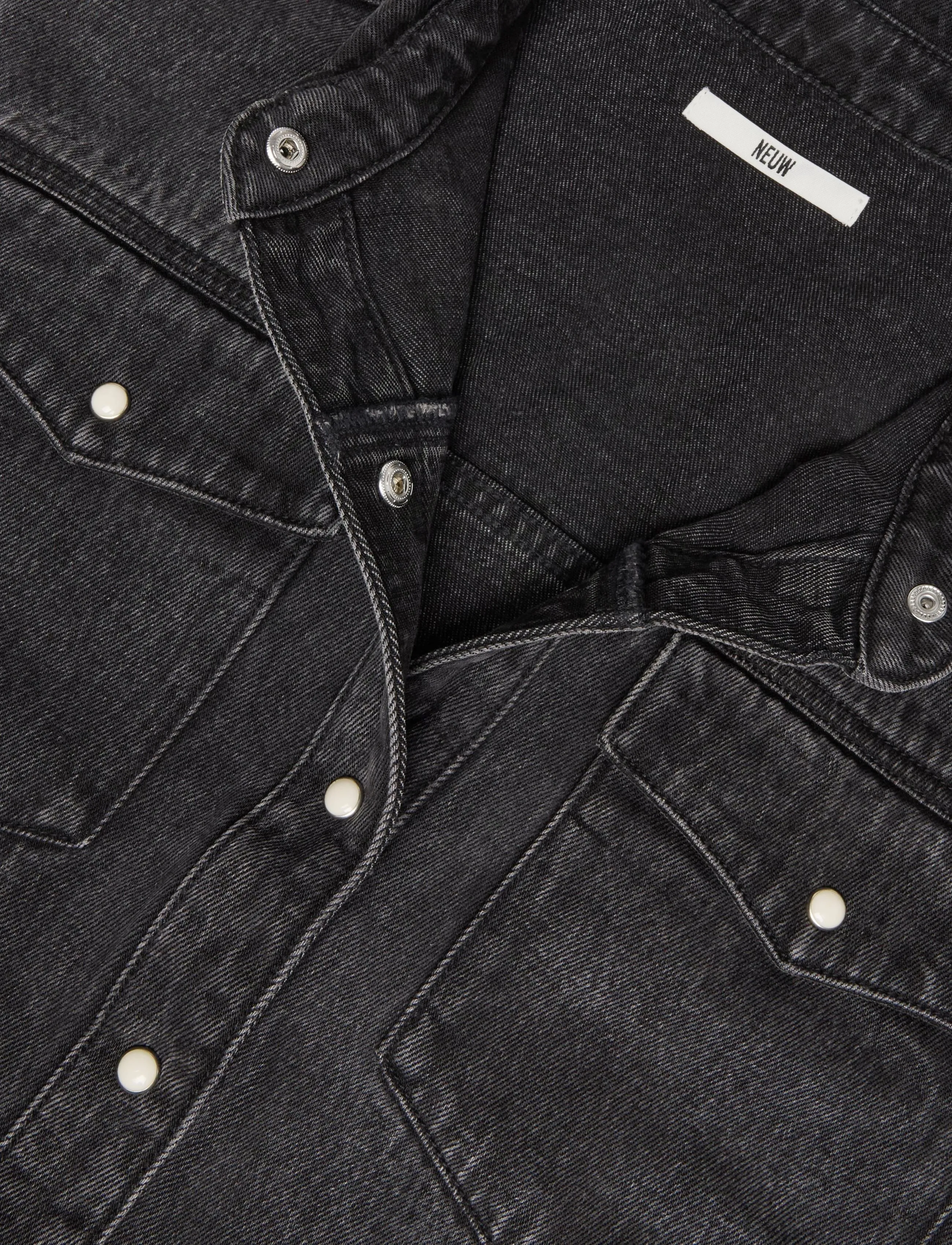 NEUW - BLACKOUT SHACKET WASHED BLACK - jeansjacken - black - 2