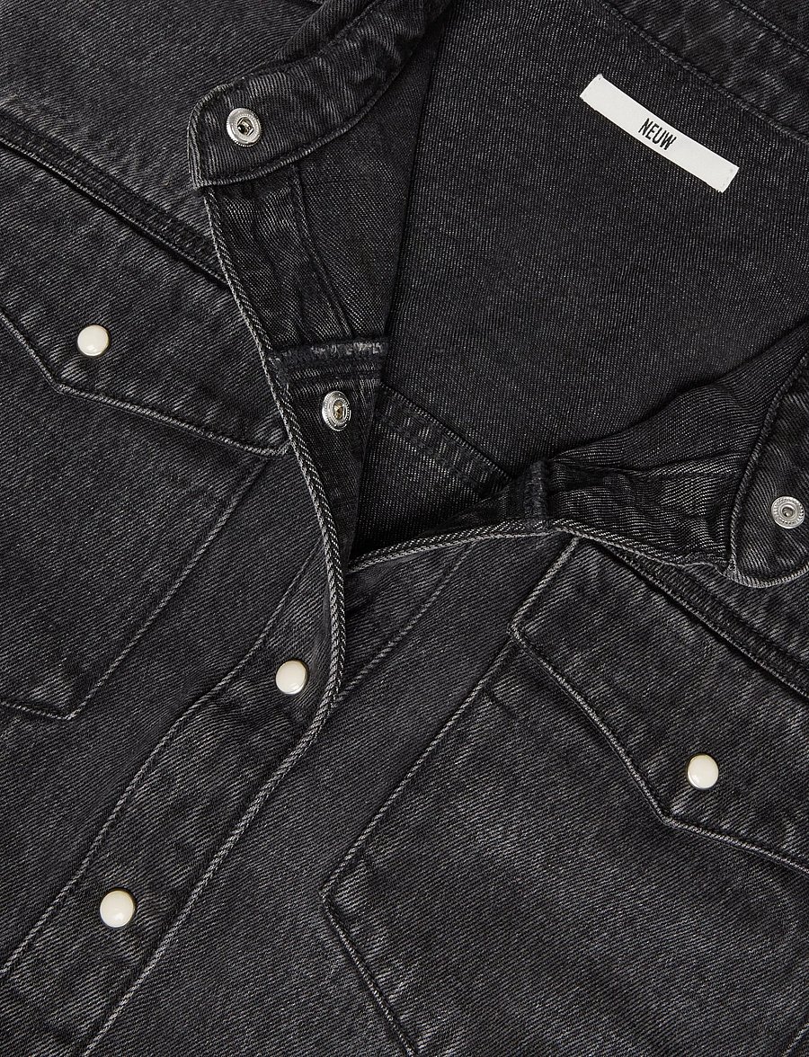 NEUW - BLACKOUT SHACKET WASHED BLACK - jeansjacken - black - 2