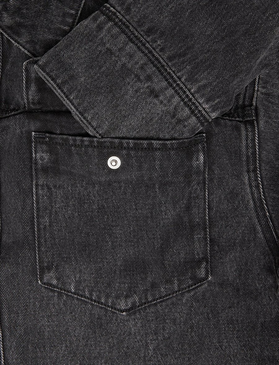 NEUW - BLACKOUT SHACKET WASHED BLACK - jeansjacken - black - 3