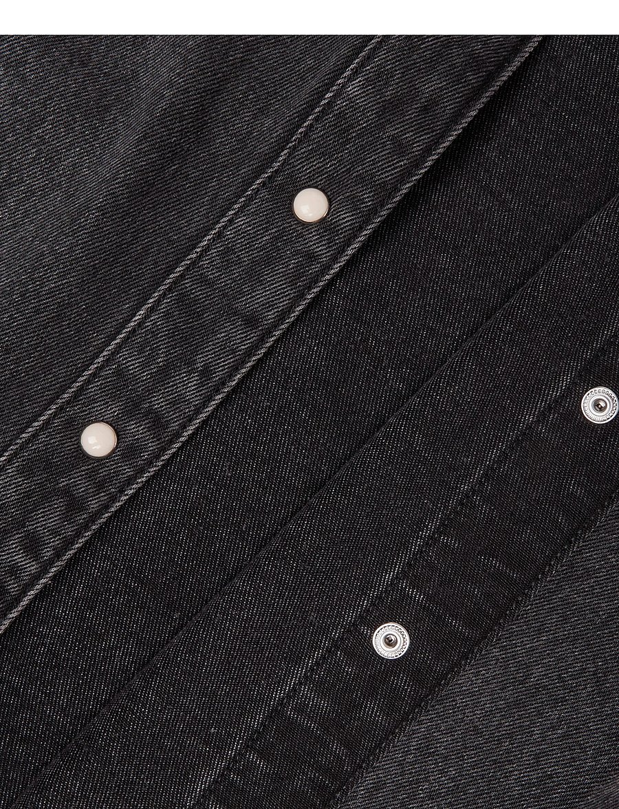 NEUW - BLACKOUT SHACKET WASHED BLACK - jeansjacken - black - 4