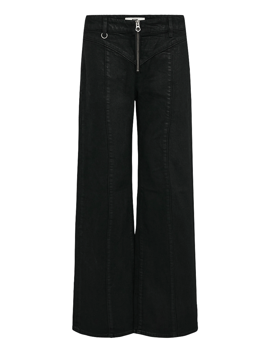 NEUW - EVA LOW PHASEWAXED BLACK - barrel jeans - black - 1