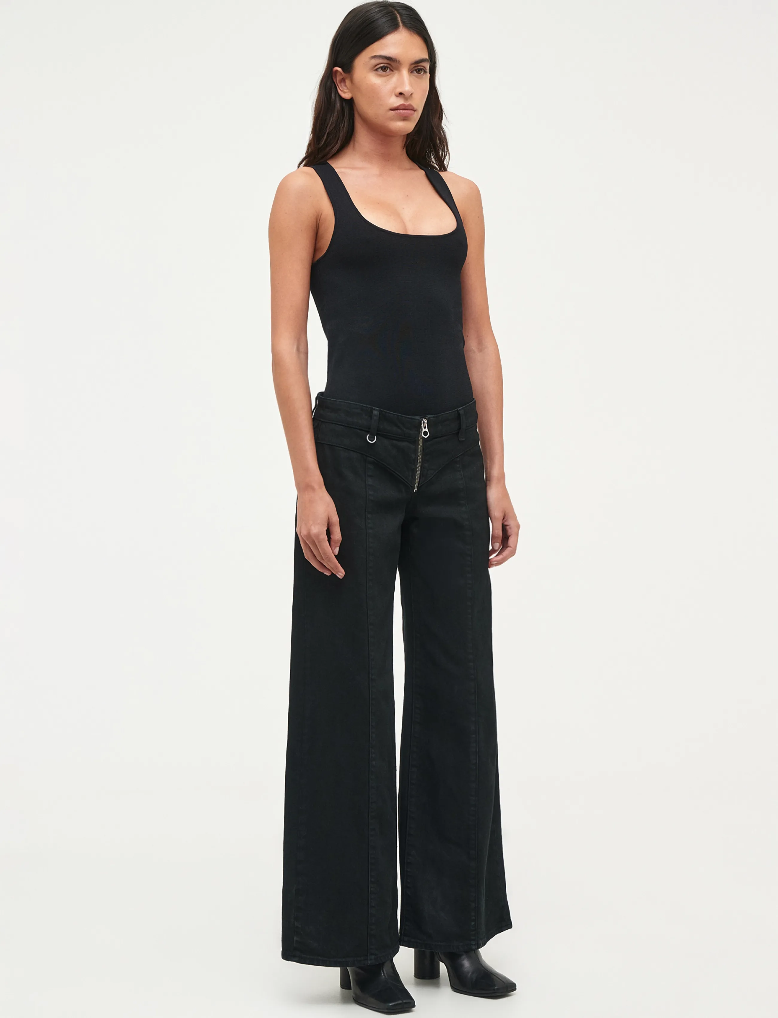 NEUW - EVA LOW PHASEWAXED BLACK - barrel jeans - black - 3