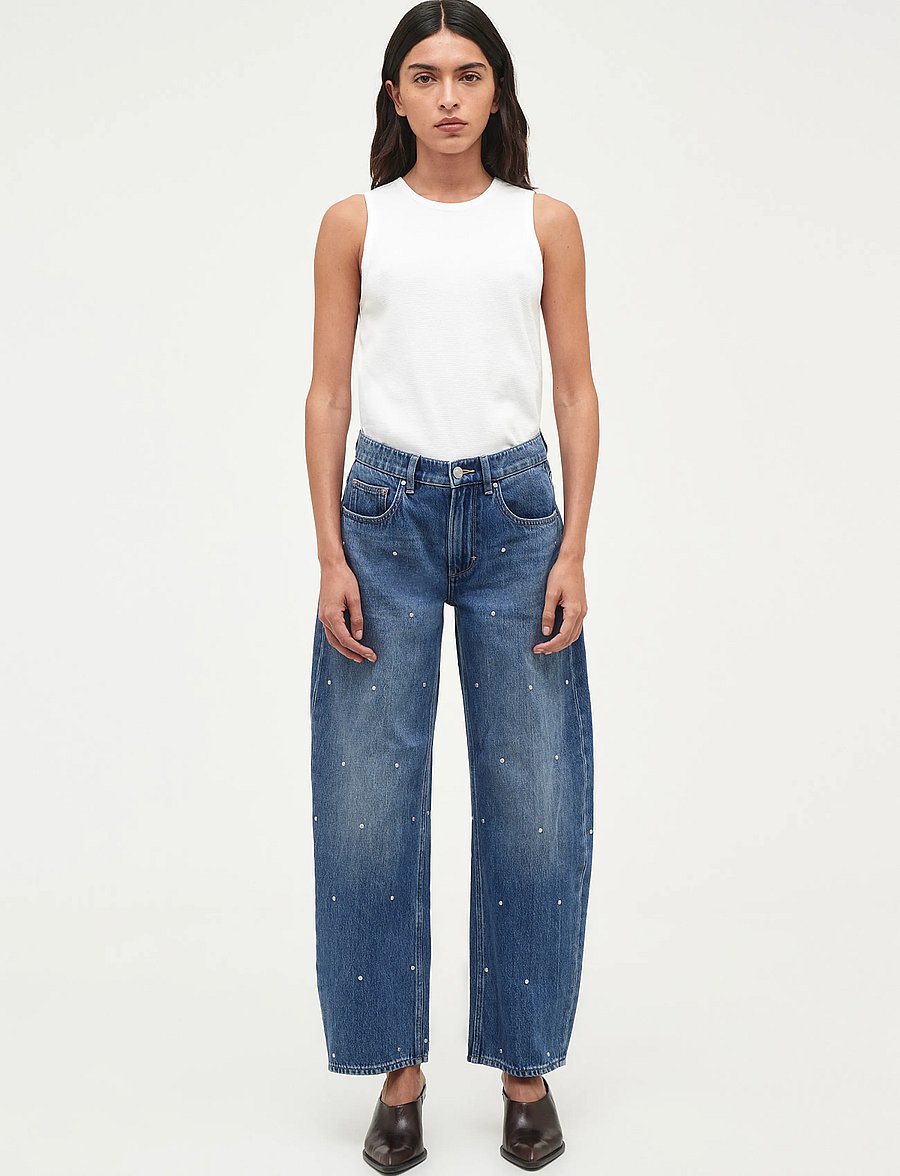 NEUW - AMBER BARREL MILKYWAYVINTAGE INDIGO - barrel jeans - blue - 0