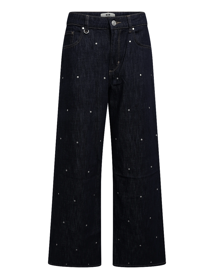 NEUW - MILLA WIDE RINSE STUDS - vida jeans - blue - 0