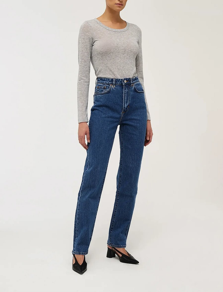NEUW - NICO STRAIGHT FRENCH BLUE MID INDIGO - jeans droites - blue - 0