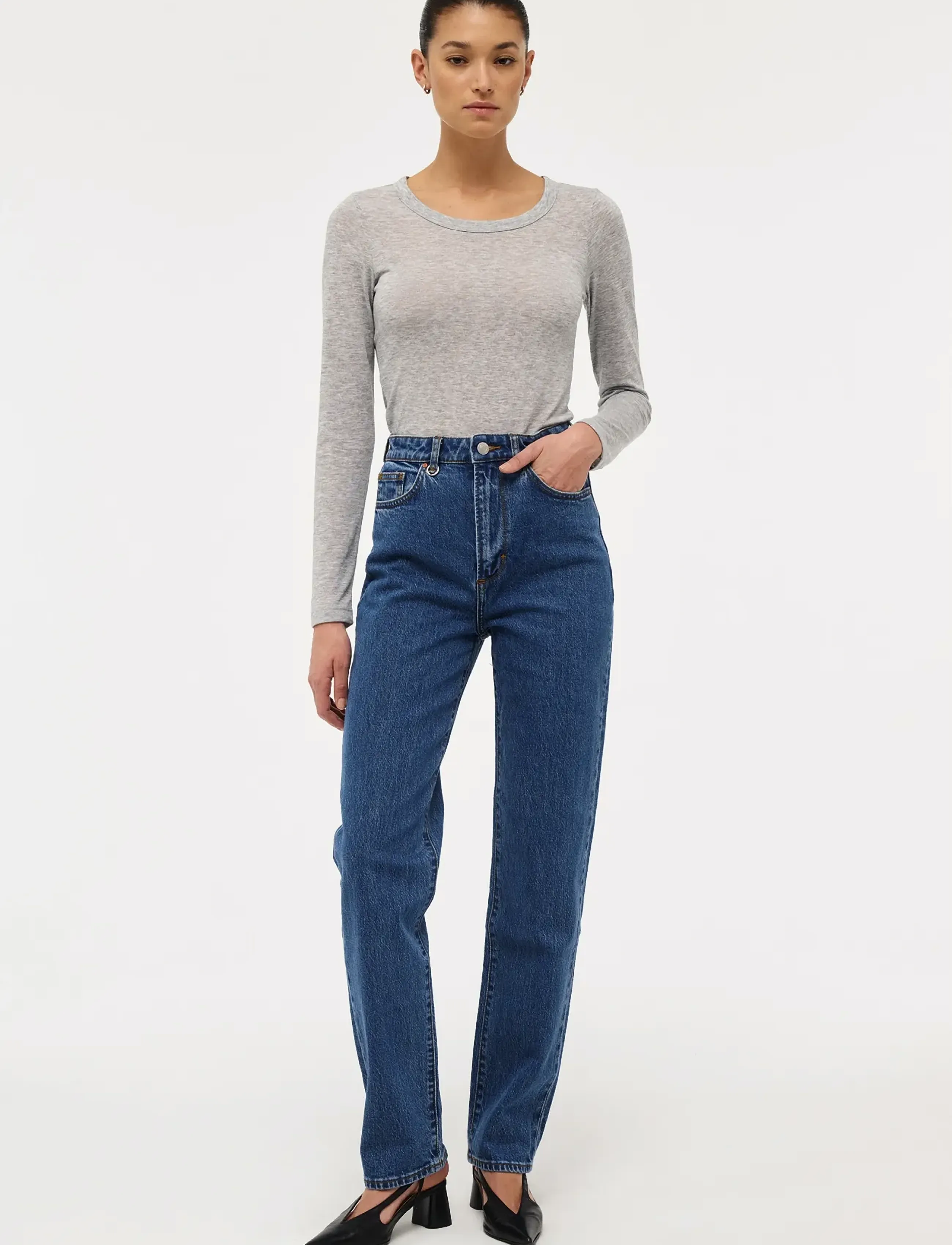 NEUW - NICO STRAIGHT FRENCH BLUE MID INDIGO - jeans droites - blue - 3