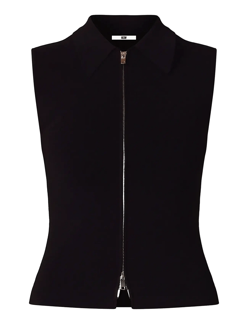NEUW - SUKI ZIP TOP BLACK - Ærmeløse bluser - black - 1