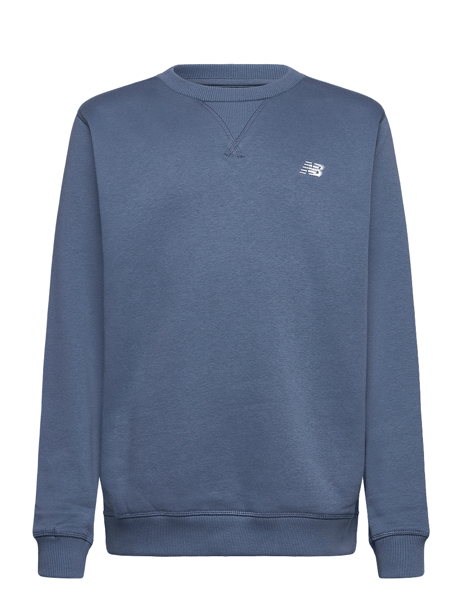 New Balance - New Balance Brush Back Small Logo Crew - sweatshirts - heron blue - 0
