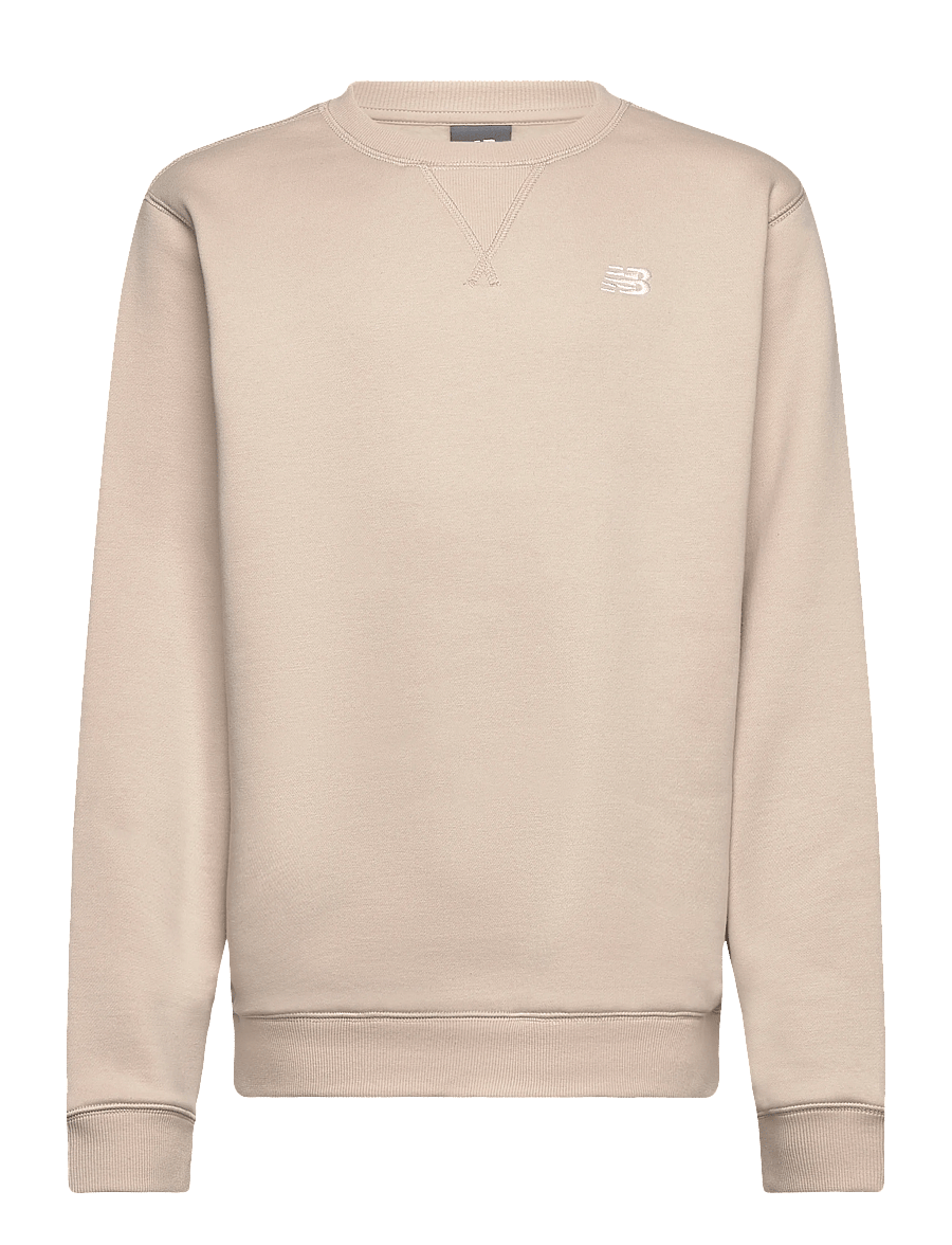 New Balance - New Balance Brush Back Small Logo Crew - sweatshirts - timberwolf - 0