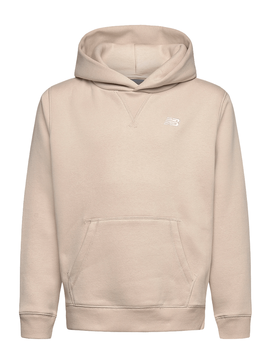 New Balance - New Balance Brush Back Small Logo Hoodie - hættetrøjer - timberwolf - 0
