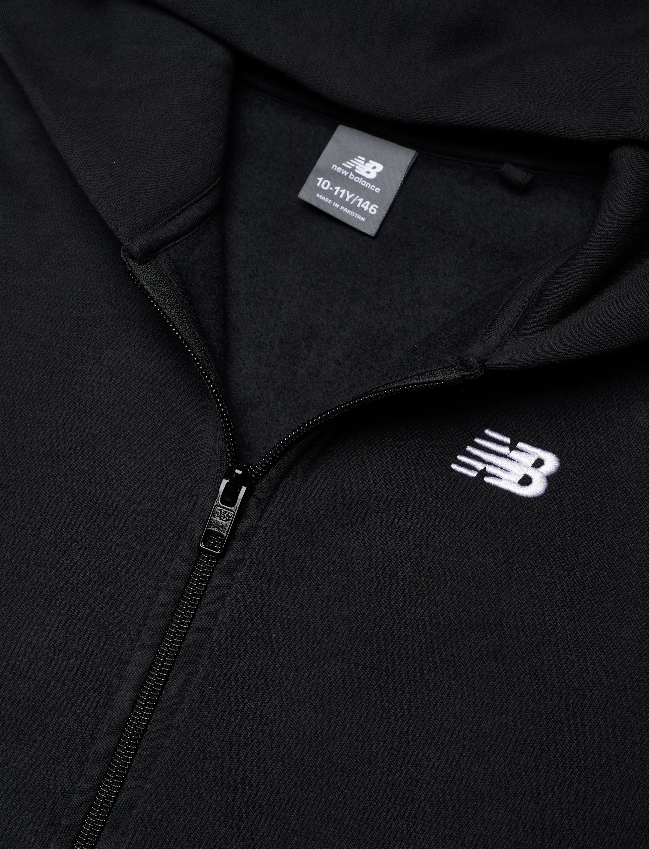 New Balance - New Balance Brush Back Small Logo Full Zip Hoodie - pulls à capuche - nb caviar - 2