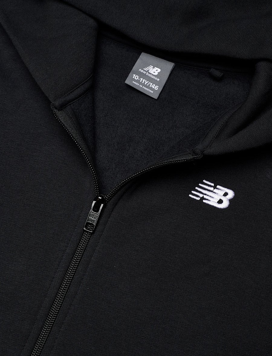 New Balance - New Balance Brush Back Small Logo Full Zip Hoodie - pulls à capuche - nb caviar - 2