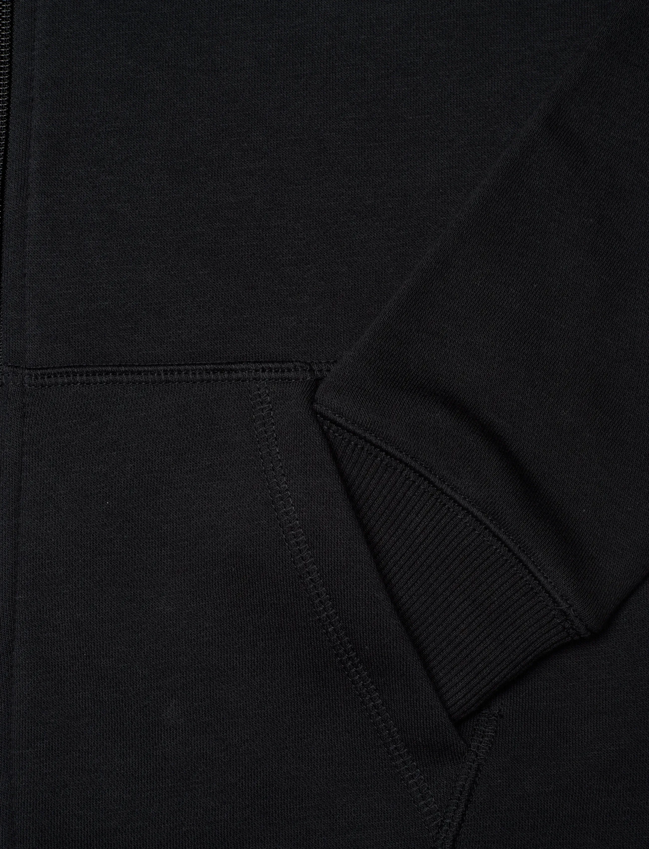 New Balance - New Balance Brush Back Small Logo Full Zip Hoodie - pulls à capuche - nb caviar - 3