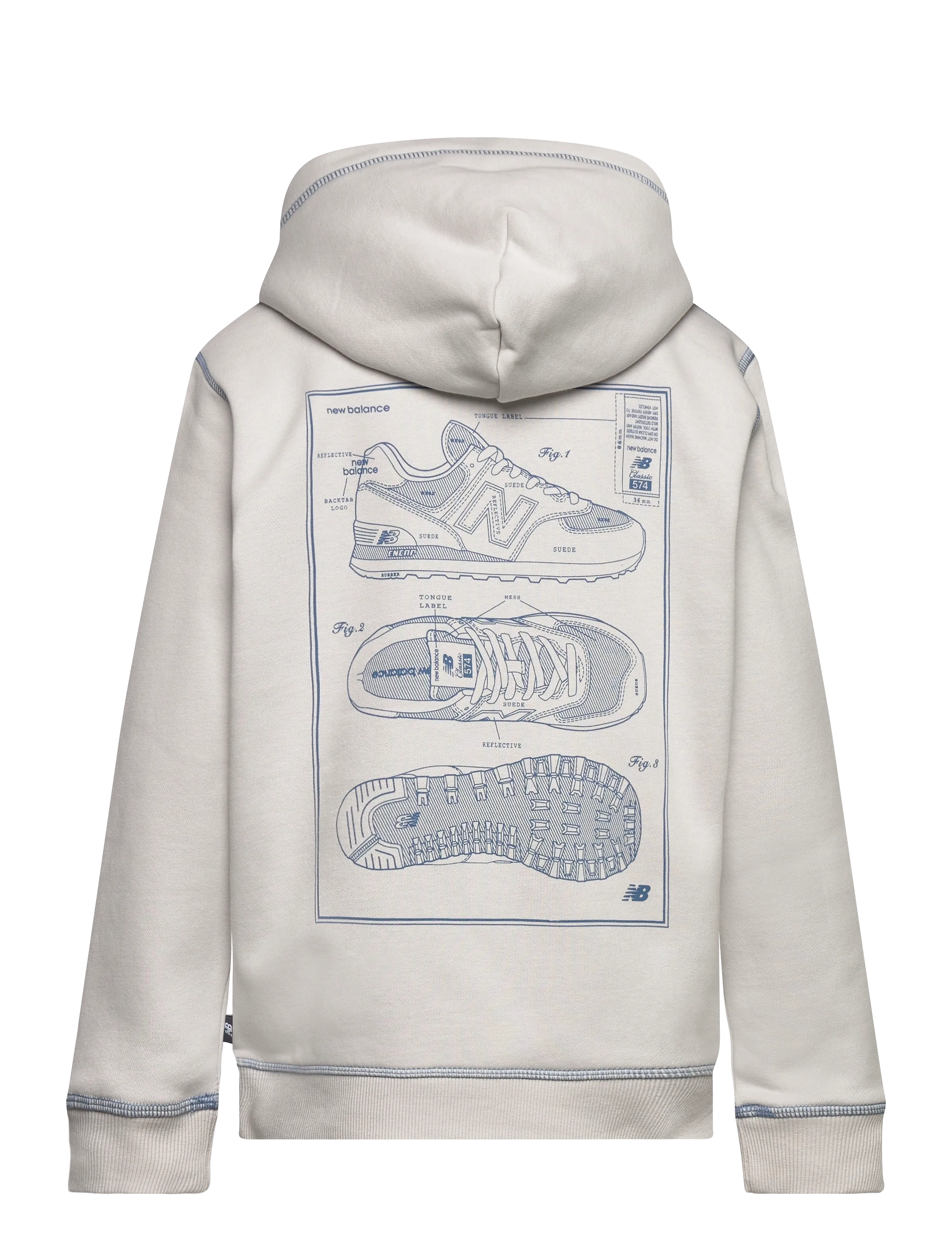 New Balance - NB BB 574 Diagram Hoodie - pulls à capuche - grey matter - 1